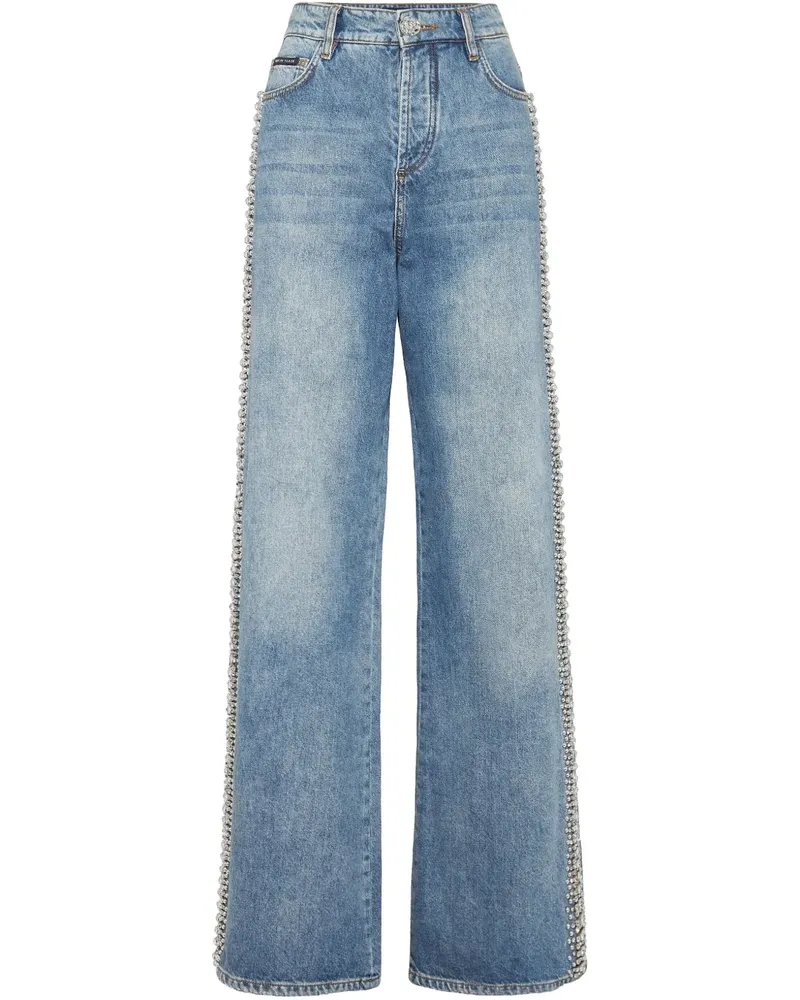 Philipp Plein Jeans mit Kristallverzierung - Blau Blau