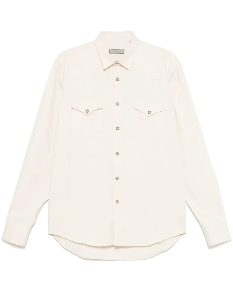 Canali Klassisches Hemd - Nude Nude