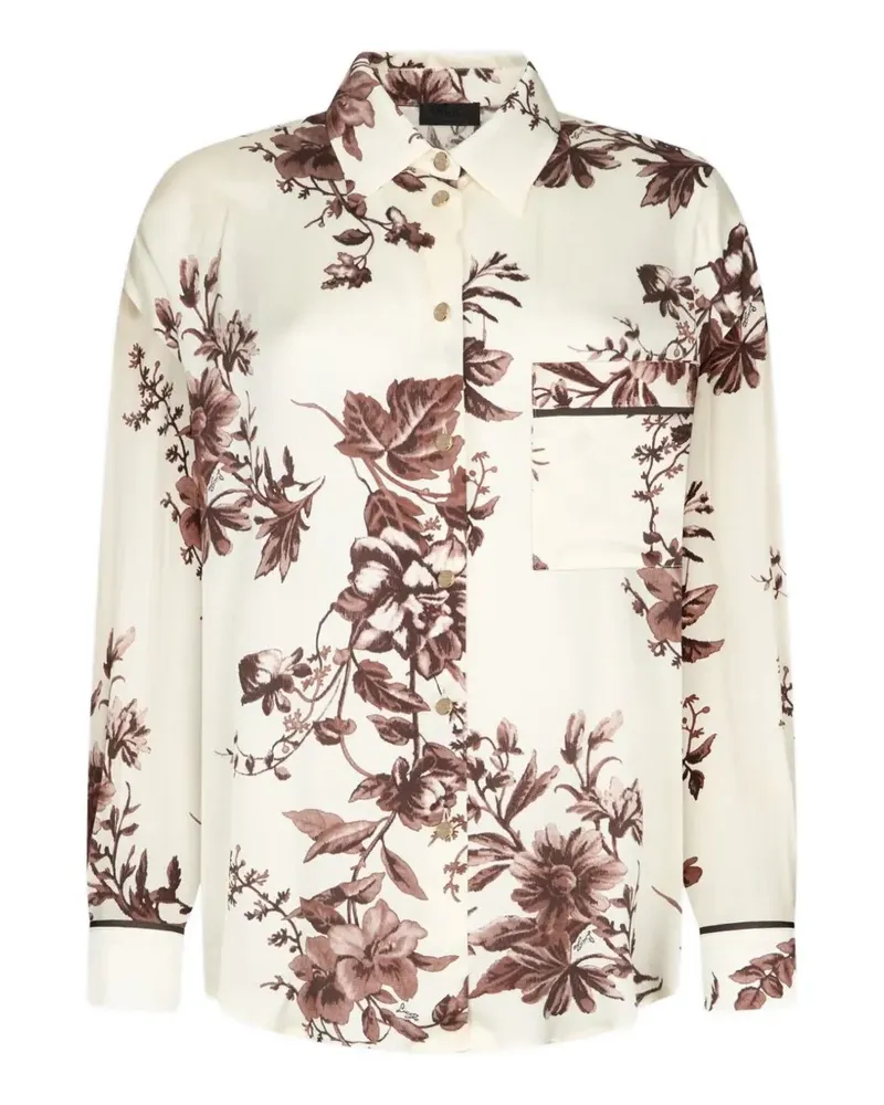 Liu Jo floral-print chest-pocket shirt - Nude Nude