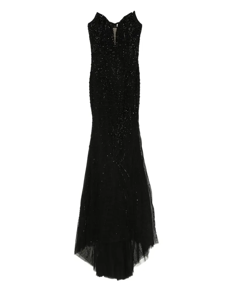 Holland & Holland Verziertes Maxikleid - Schwarz Schwarz