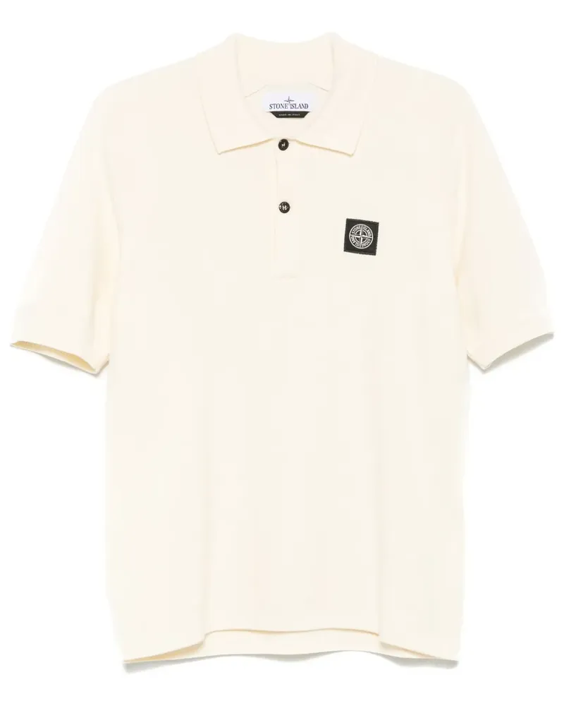 Stone Island Poloshirt mit Logo-Patch - Nude Nude