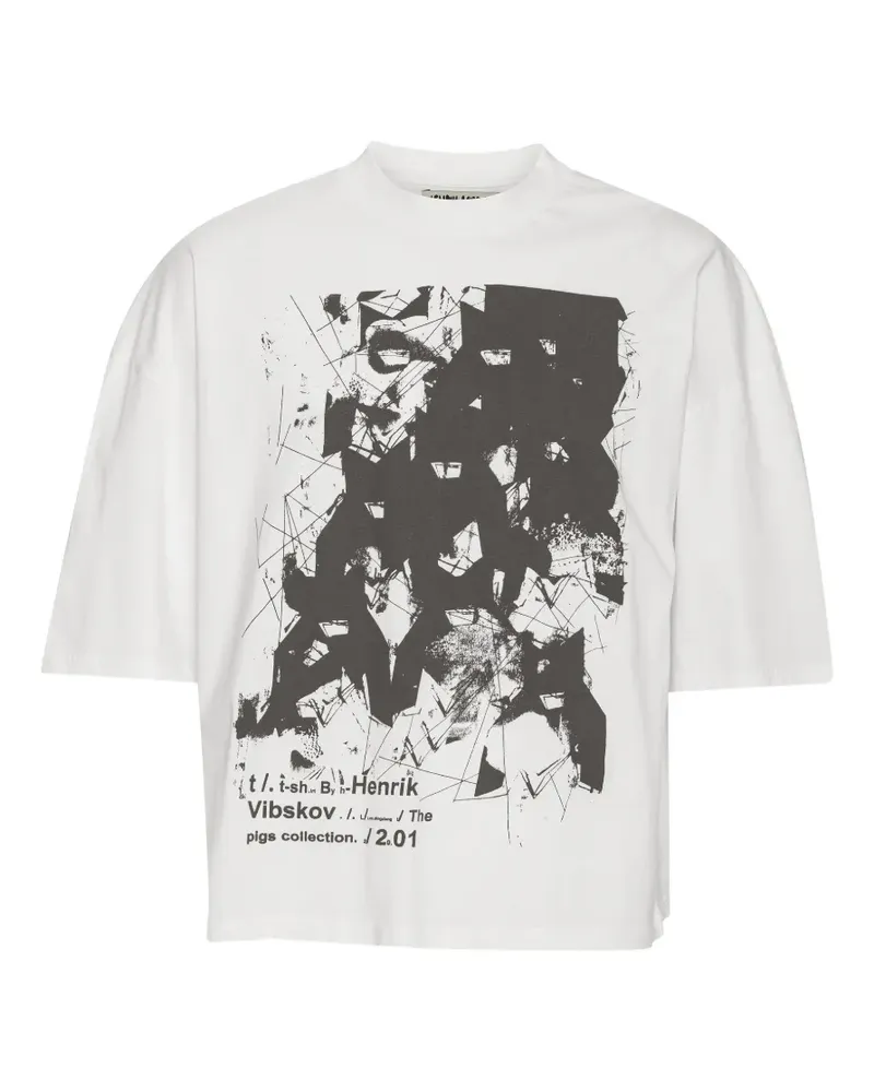 Henrik Vibskov Punk Graduation graphic-print T-shirt - Weiß Weiß