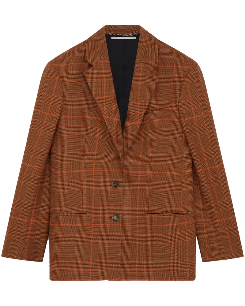 Stella McCartney Blazer mit Prince-of-Wales-Karomuster - Braun Braun