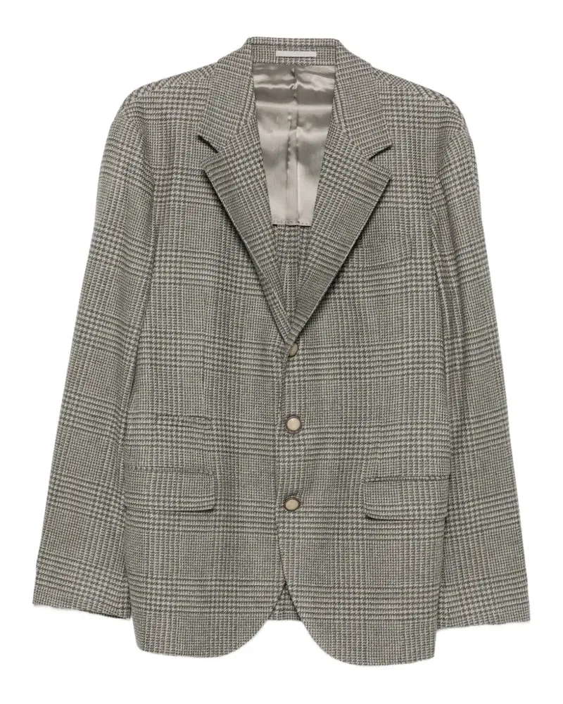Brunello Cucinelli Prince of Wales check-pattern blazer - Grau Grau