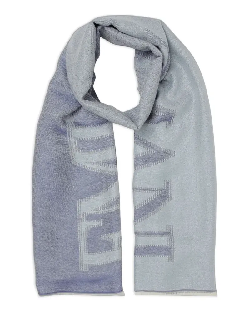 Emporio Armani Schal mit Logo-Detail - Blau Blau