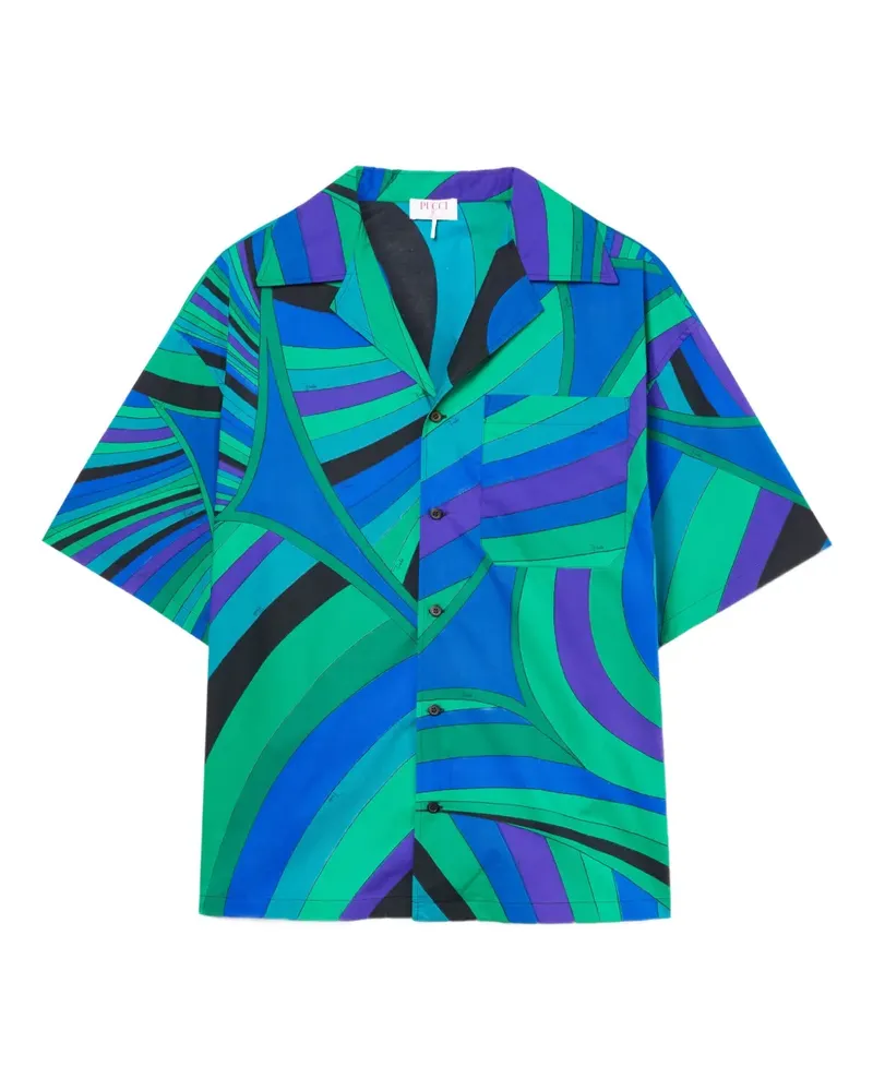 Emilio Pucci Hemd mit Wirbel-Print - Grün Grün