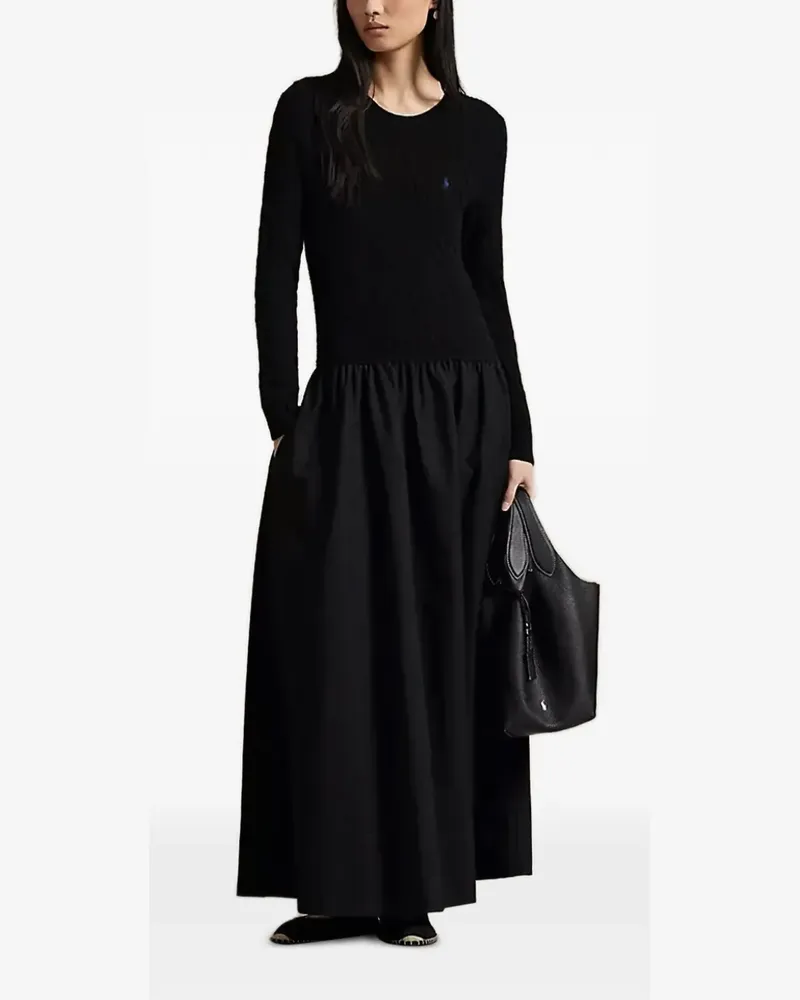 Ralph Lauren cable-knit maxi dress - Schwarz Schwarz