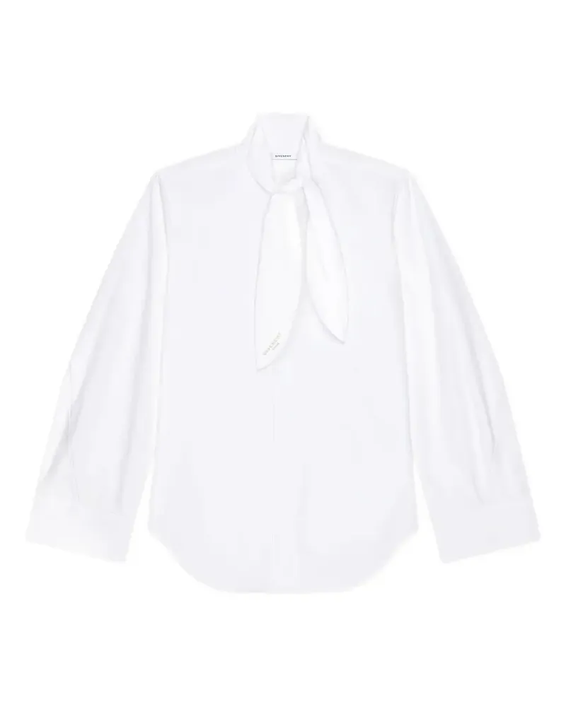 Givenchy Cocoon Hemd aus Popeline mit Schleife - Weiß Weiß
