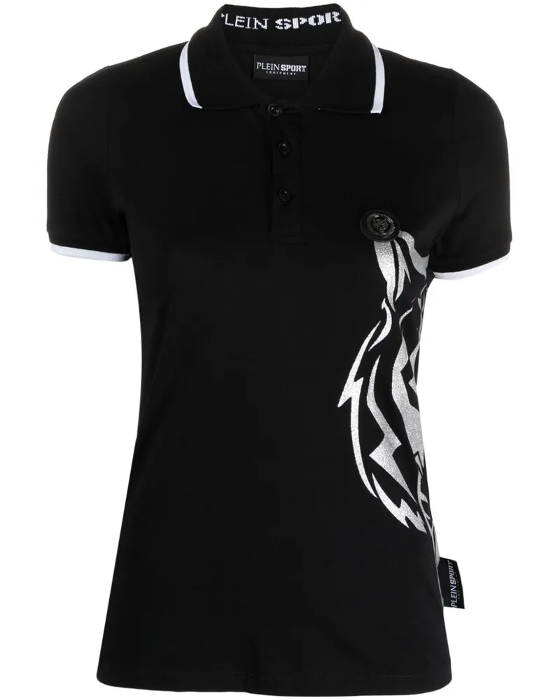 Philipp Plein Hemd mit Logo-Print - Schwarz Schwarz