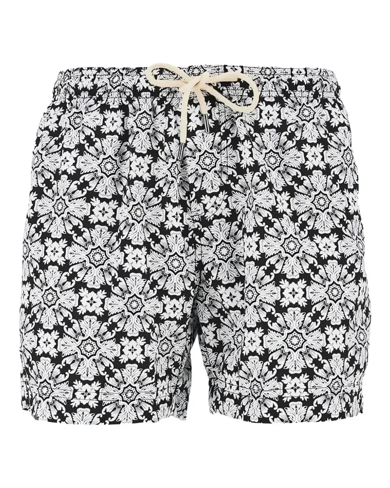 PENINSULA baroque-print drawstring swim shorts - Schwarz Schwarz