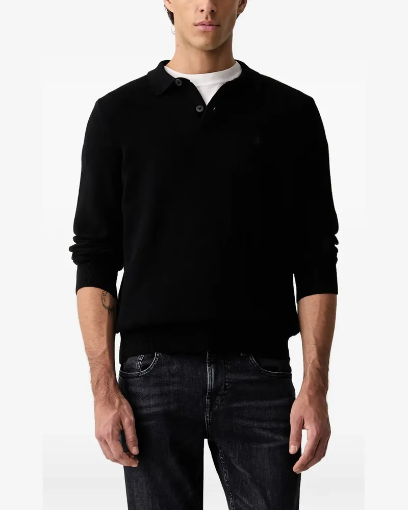 Marc O'Polo long-sleeved polo-collar sweater - Schwarz Schwarz