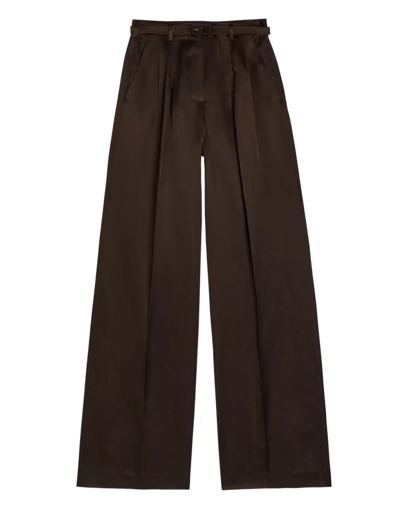 Gabriela Hearst belt-detail trousers - Braun Braun