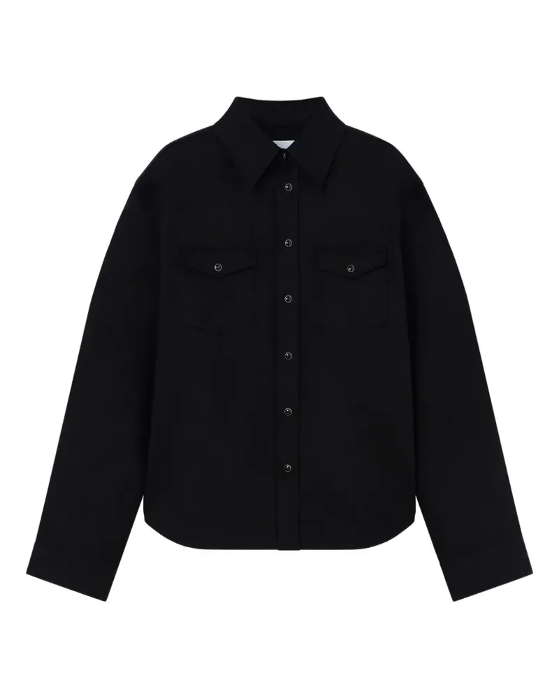 Givenchy Westernhemd aus schwarzem Denim Schwarz