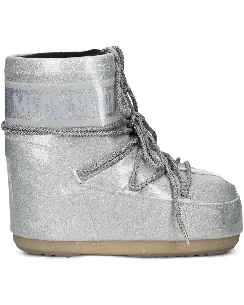 Moon Boot Icon Schnürstiefel - Silber Silber