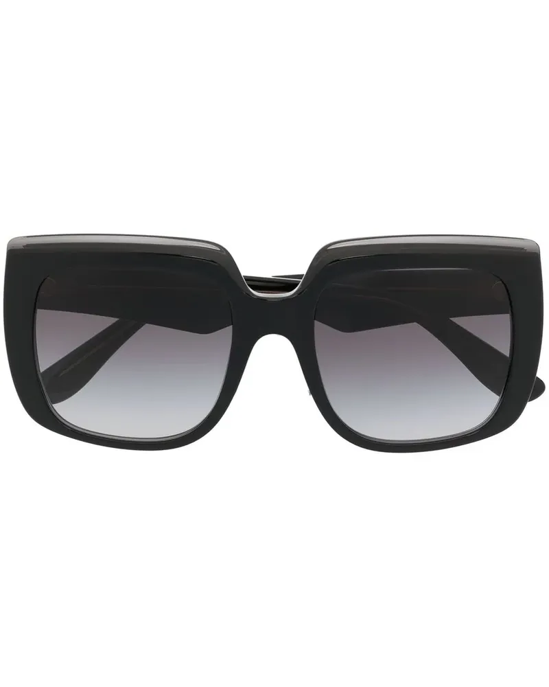 Dolce & Gabbana Eckige Sonnenbrille mit Farbverlauf - Schwarz Schwarz