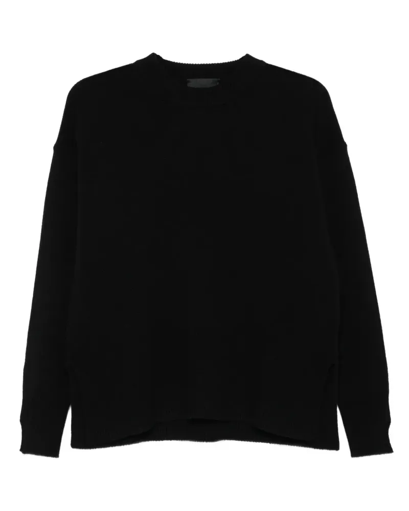 Roberto Collina Gerippter Pullover mit rundem Ausschnitt - Schwarz Schwarz
