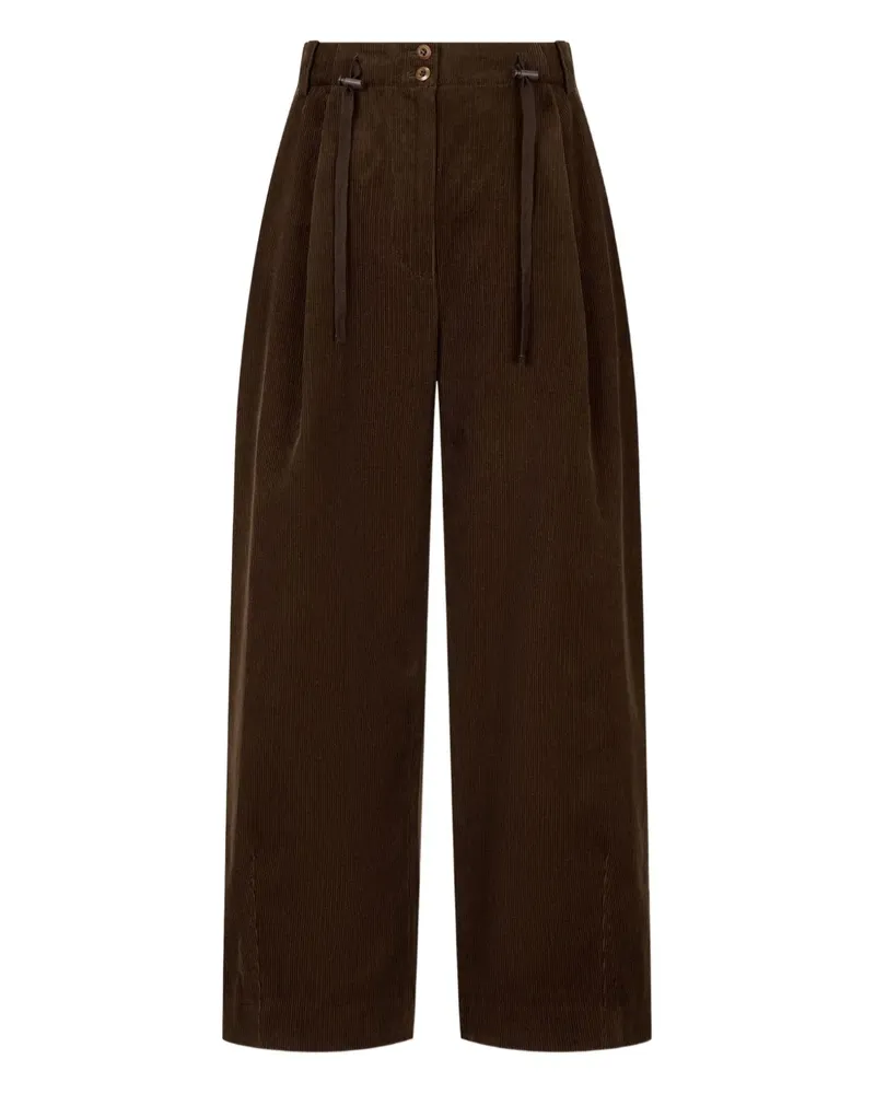 STUDIO TOMBOY Drawstring Corduroy Trousers - Braun Braun