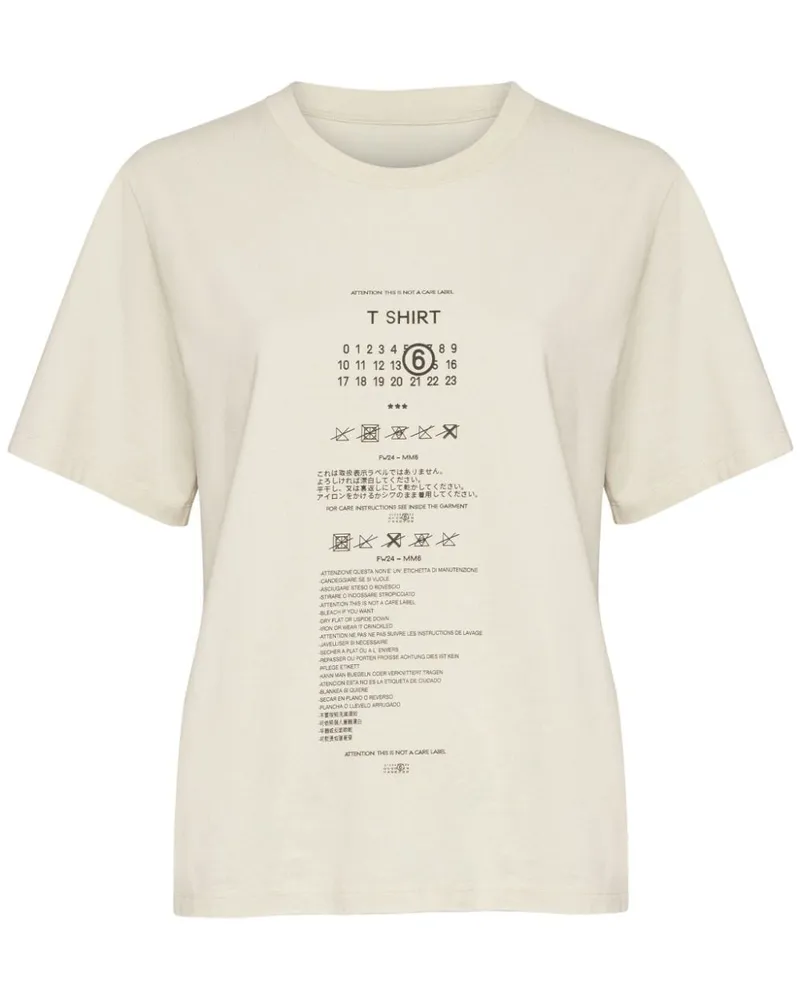 Maison Margiela T-Shirt mit Label-Print - Nude Nude