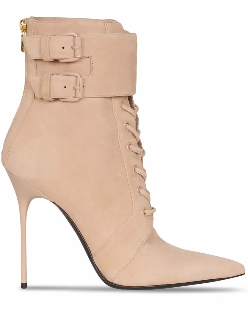 Balmain Uria Stiefeletten mit Schnürung - Nude Nude