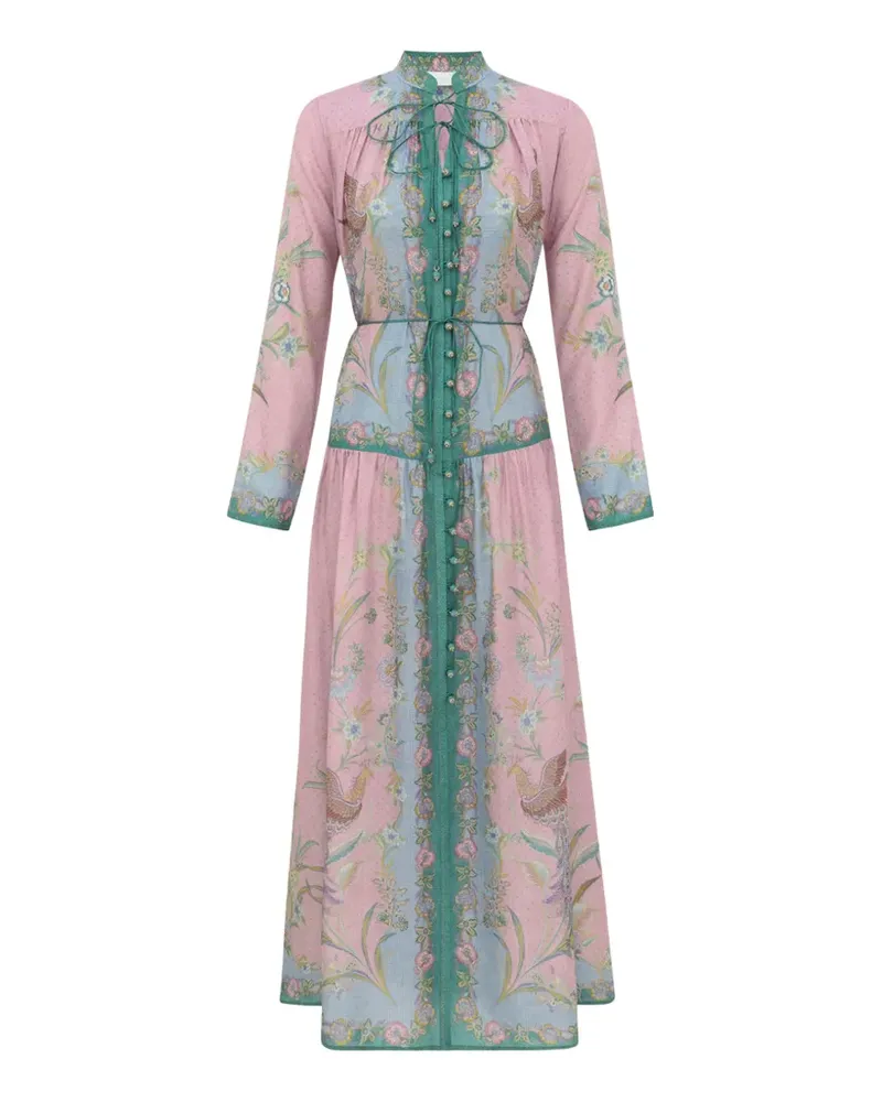 Zimmermann floral-print silk maxi dress - Rosa Rosa