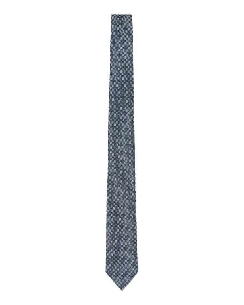 Emporio Armani patterned tie - Blau Blau