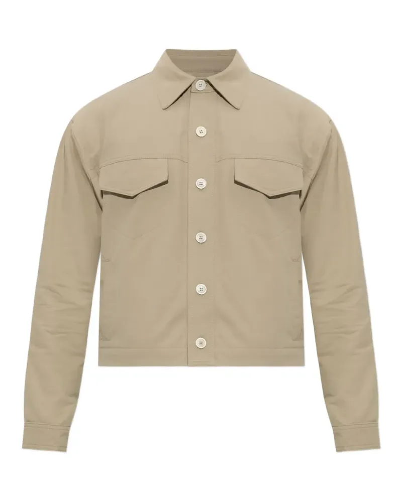 Balmain Hemdjacke mit Tasche - Nude Nude