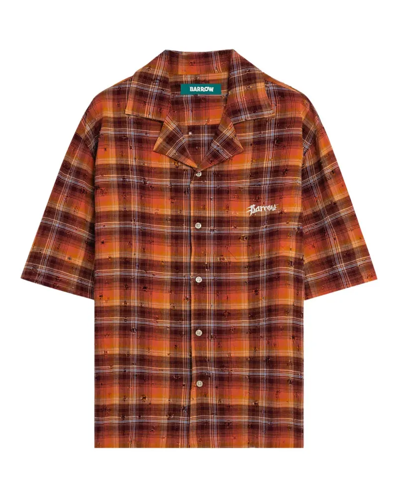 BARROW Kariertes Hemd - Orange Orange
