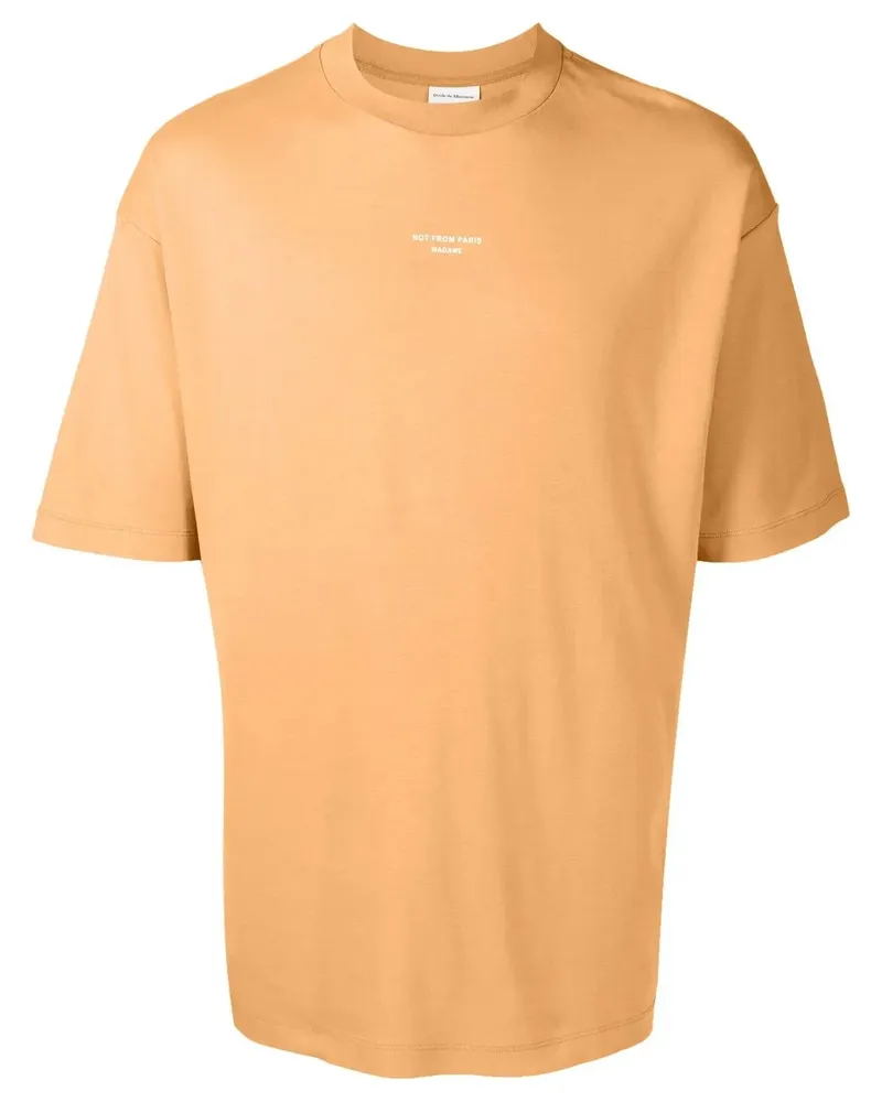 Drôle de Monsieur T-Shirt mit Logo-Print - Orange Orange