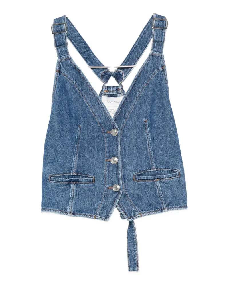 SPORTMAX Dama button-up top - Blau Blau