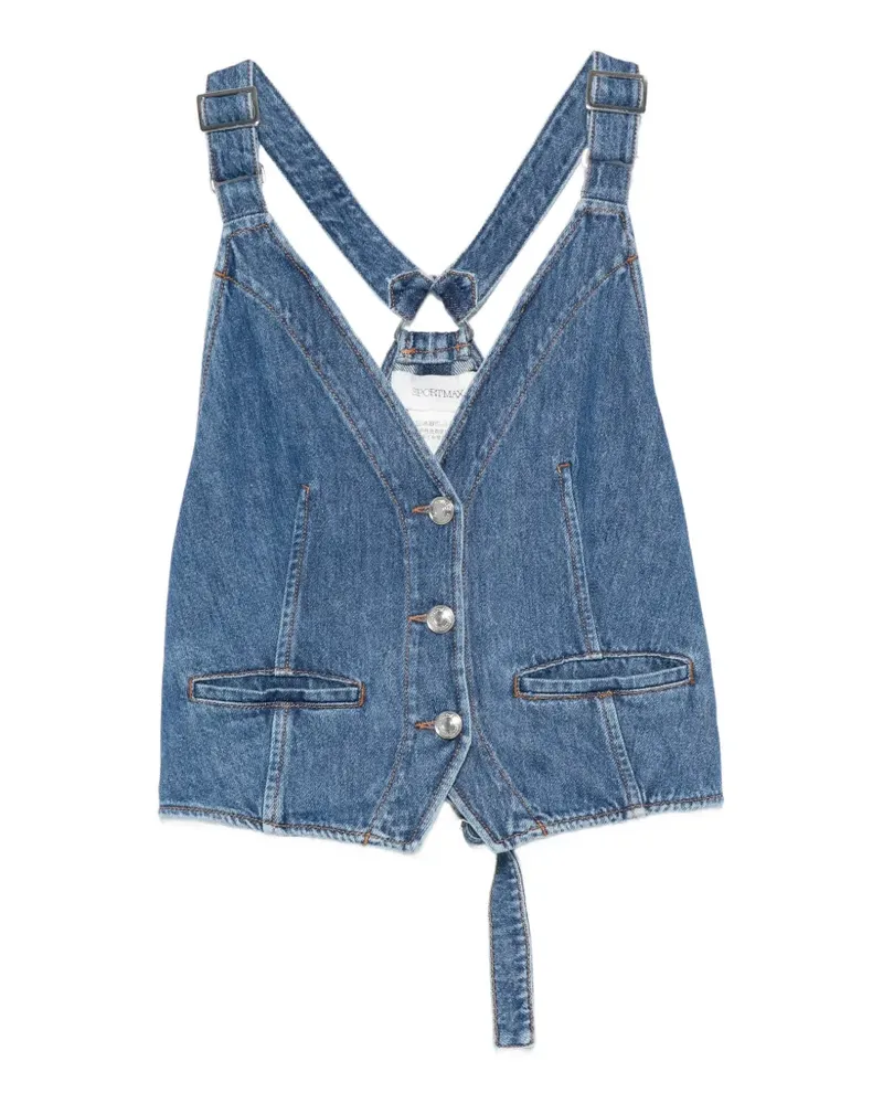 SPORTMAX Dama button-up top - Blau Blau