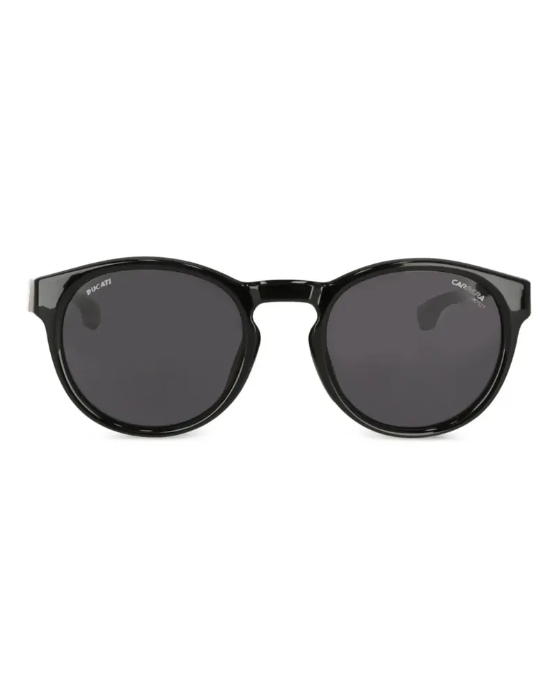 Carrera Sonnenbrille mit rundem Gestell - Schwarz Schwarz