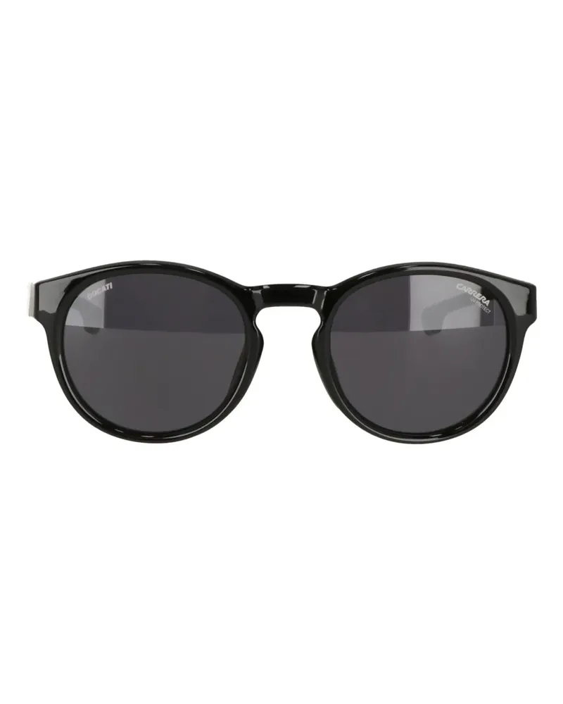 Carrera Sonnenbrille mit rundem Gestell - Schwarz Schwarz