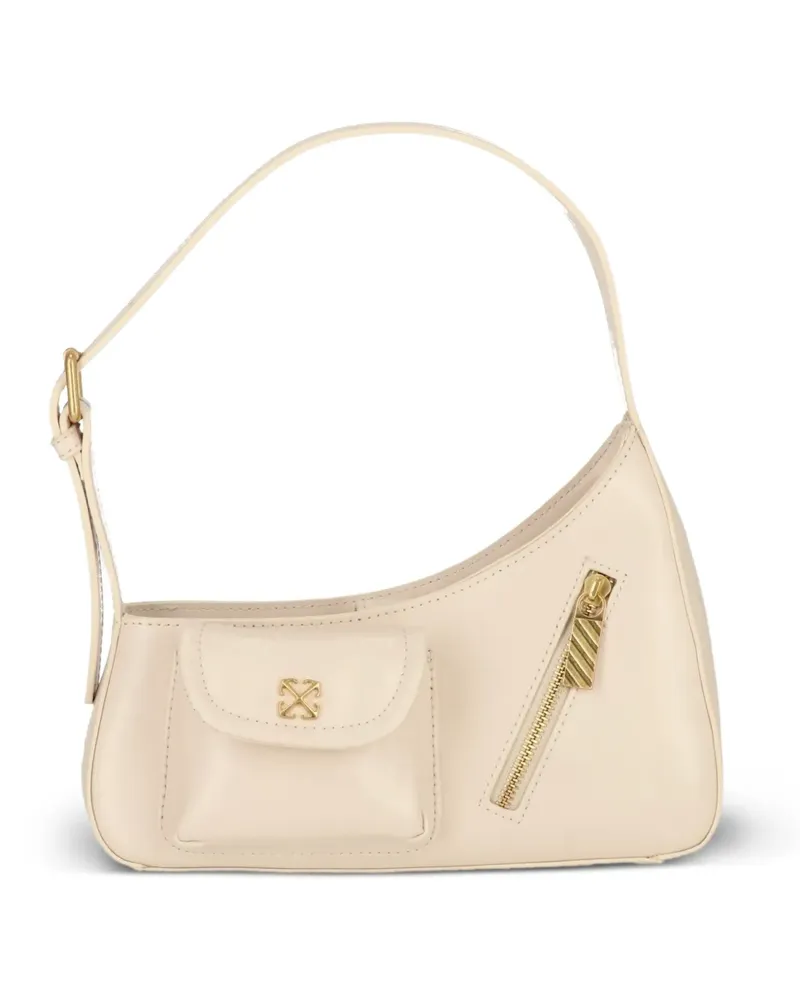 OFF-WHITE Arrows-plaque pocket-detail shoulder bag - Nude Nude