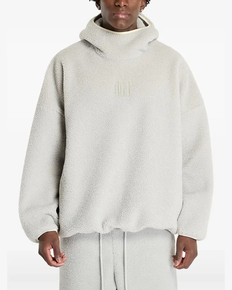 adidas x Fear of God Athletics Alaska Fleece-Hoodie mit Stehkragen - Grau Grau