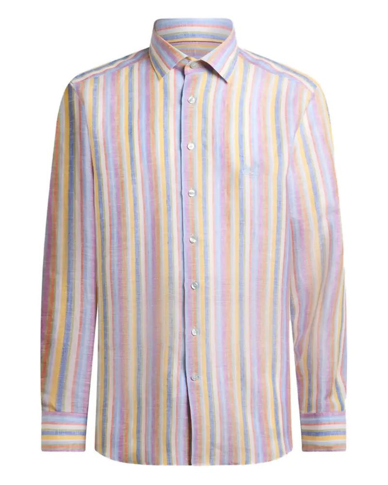 Etro striped linen shirt - Weiß Weiß