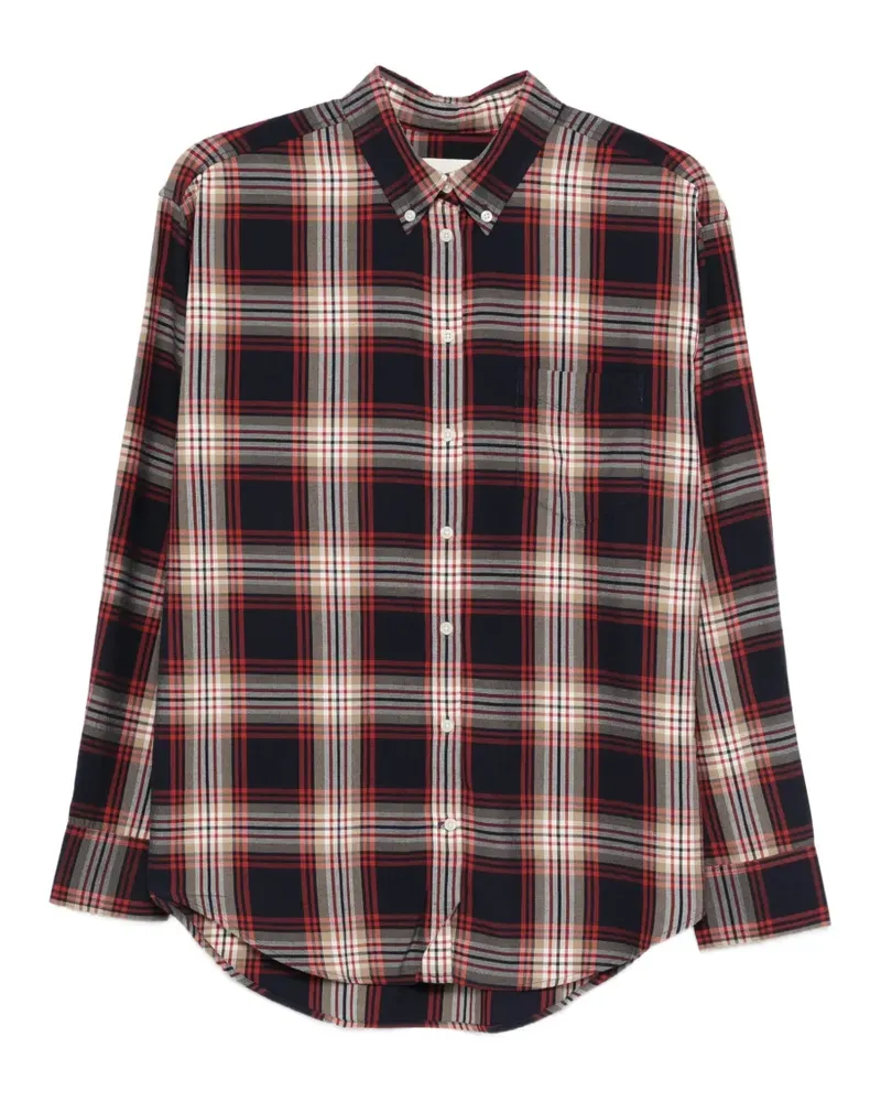 Gant Kariertes Flanellhemd - Blau Blau