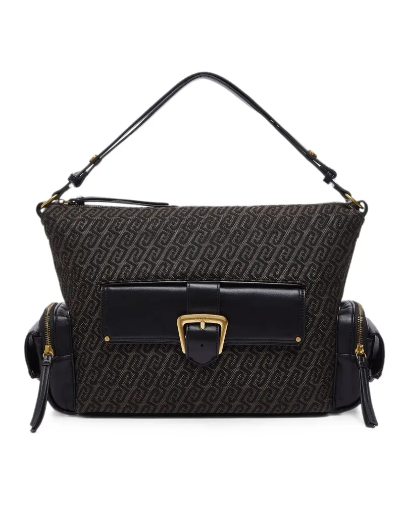 Liu Jo Mittelgroße Schultertasche mit Monogramm - Braun Braun