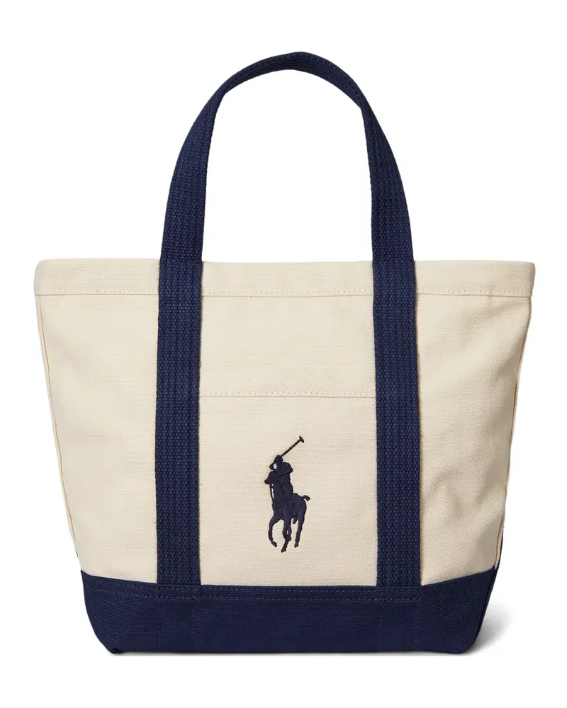 Ralph Lauren Mittelgroßer Pony-Tote Bag mit Stickerei - Nude Nude