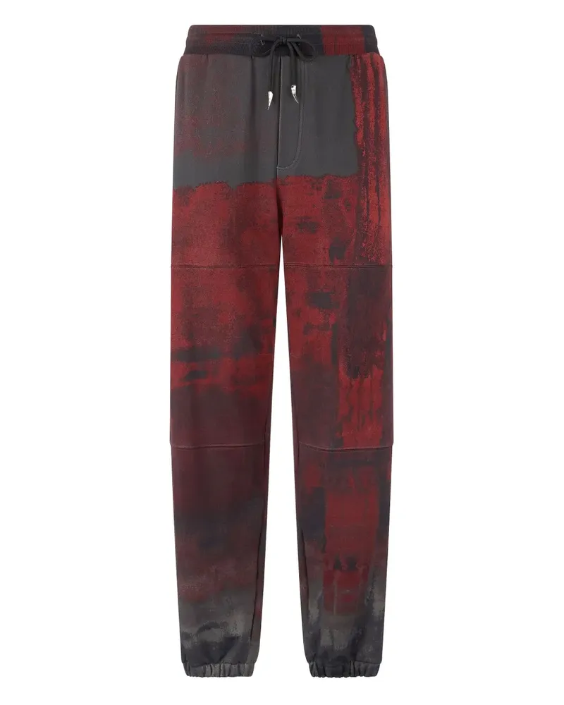 Roberto Cavalli Hose mit Farbklecks-Print - Rot Rot