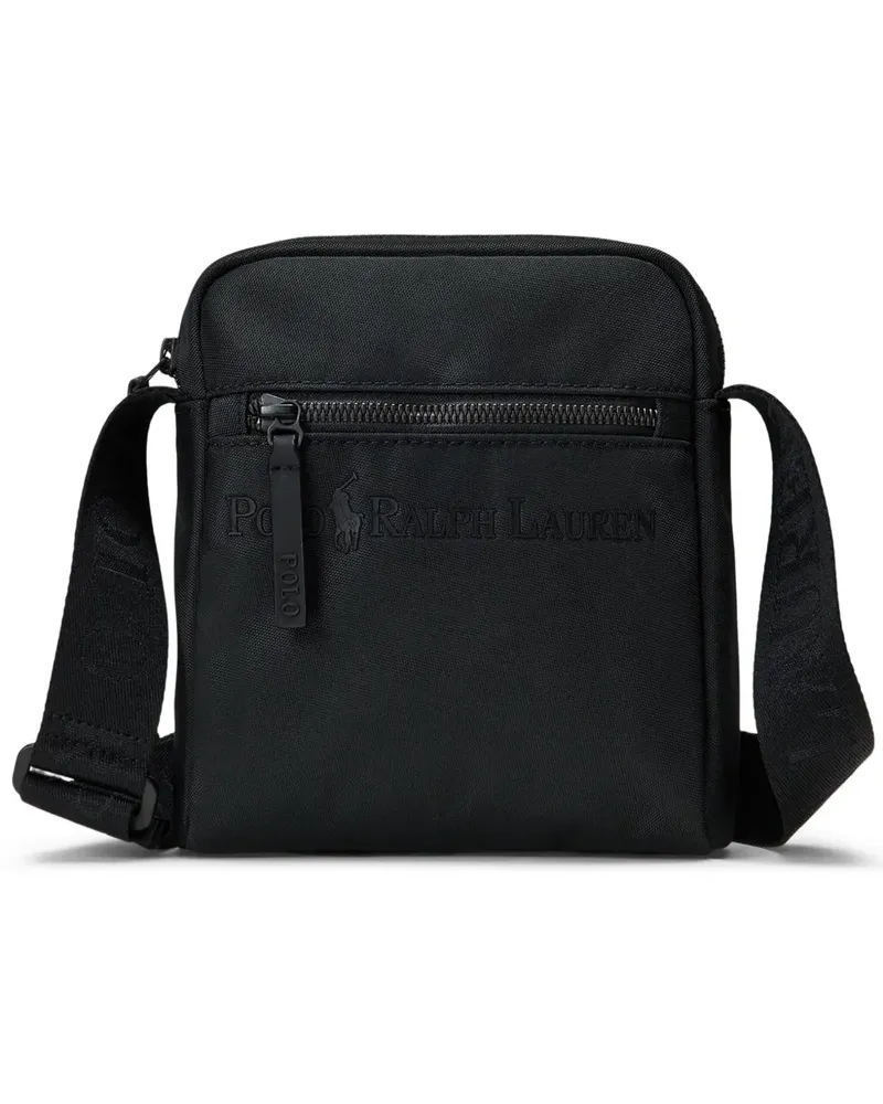 Ralph Lauren Schultertasche mit Logo-Prägung - Schwarz Schwarz