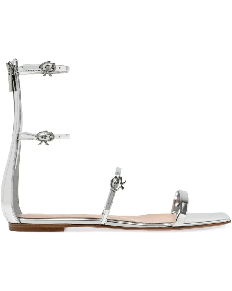 Gianvito Rossi Ribbon Downtown Sandalen - Silber Silber