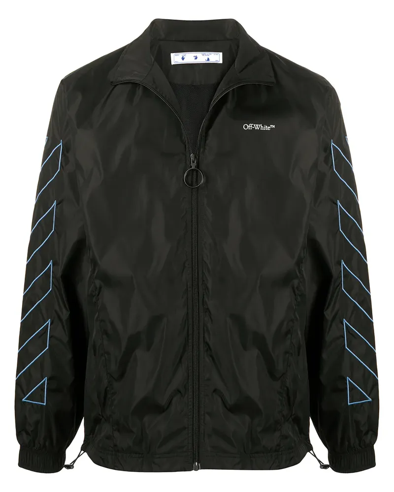 OFF-WHITE Jacke mit diagonalen Streifen - Schwarz Schwarz