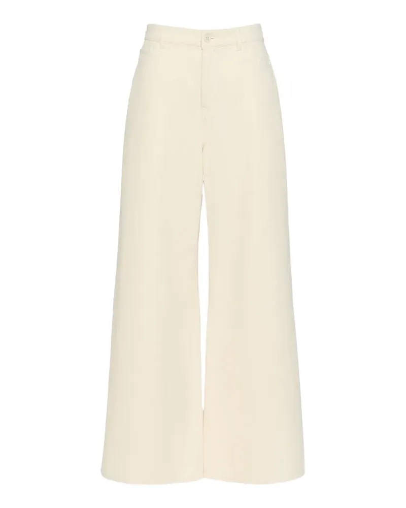 Max Mara Jeans mit weitem Bein - Weiß Weiß