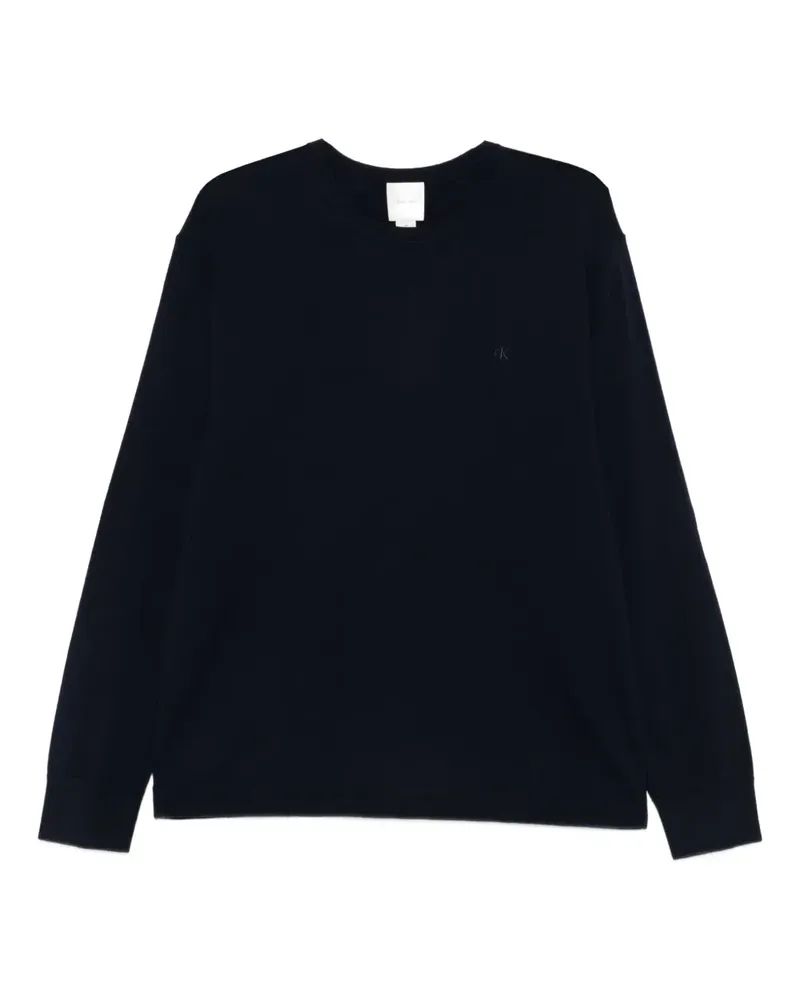 Calvin Klein Pullover mit Logo-Stickerei - Blau Blau