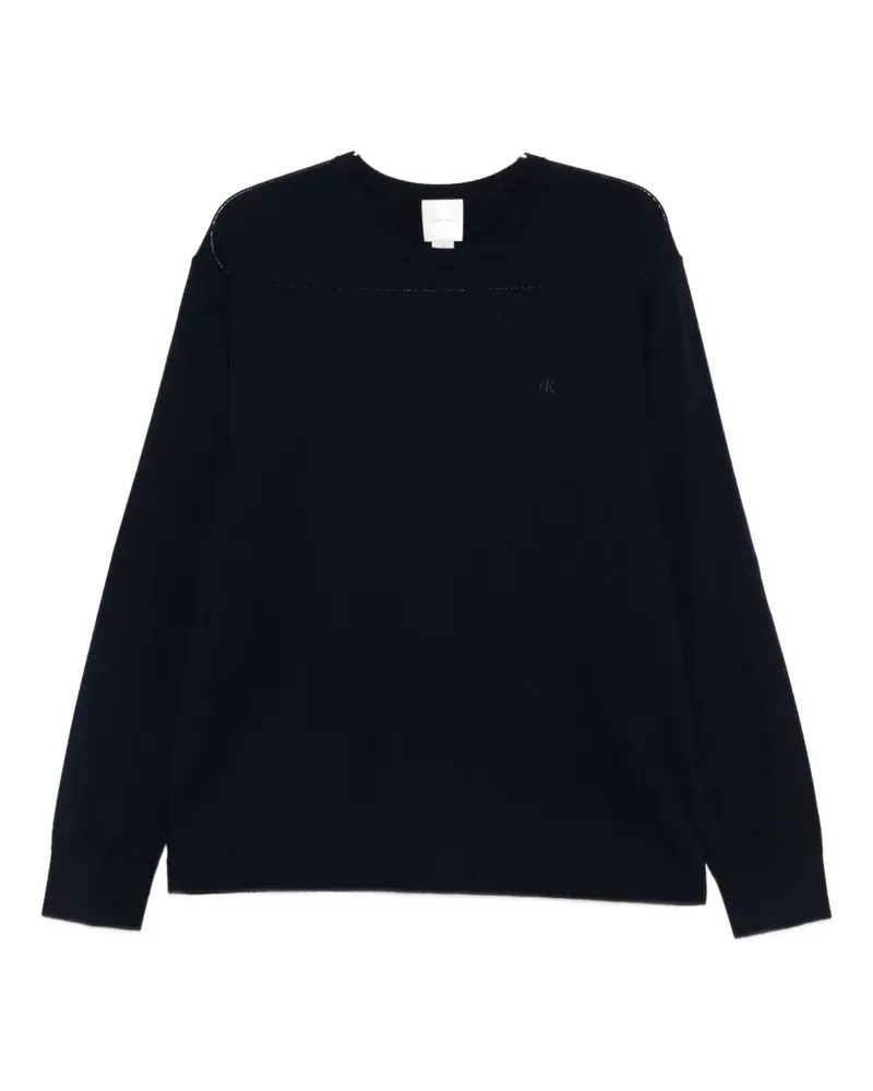 Calvin Klein Pullover mit Logo-Stickerei - Blau Blau