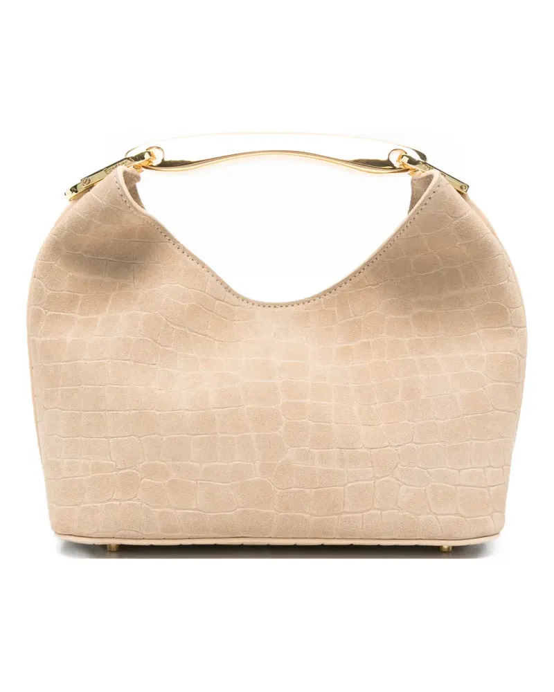 Elleme small Boomerang croco-effect tote bag - Nude Nude