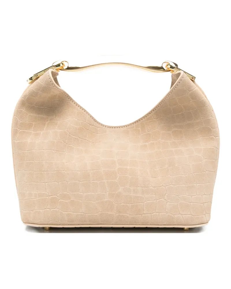 Elleme small Boomerang croco-effect tote bag - Nude Nude