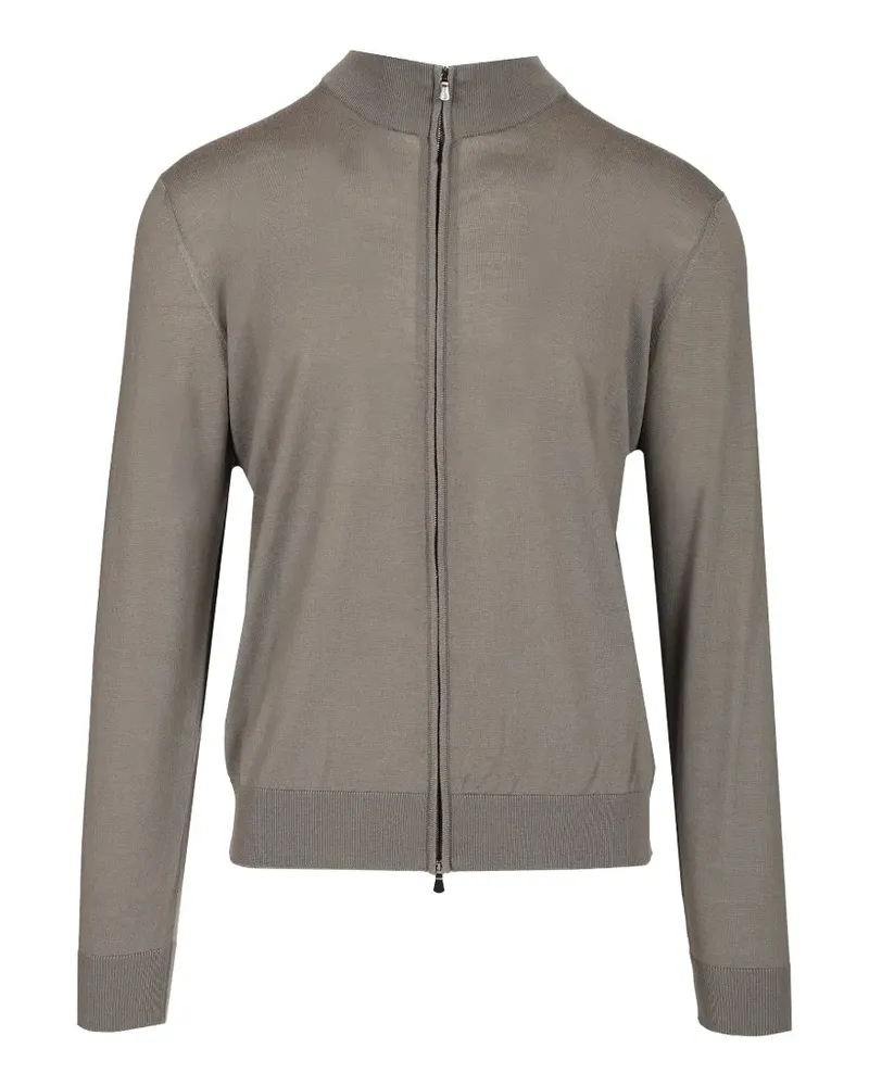 Al Duca D’Aosta 1902 zip-up knitted cardigan - Grau Grau