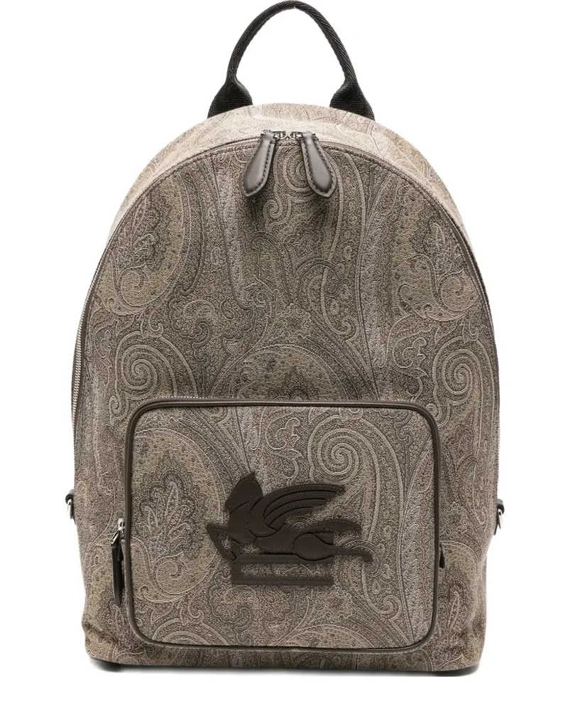 Etro Rucksack mit Paisley-Print - Braun Braun