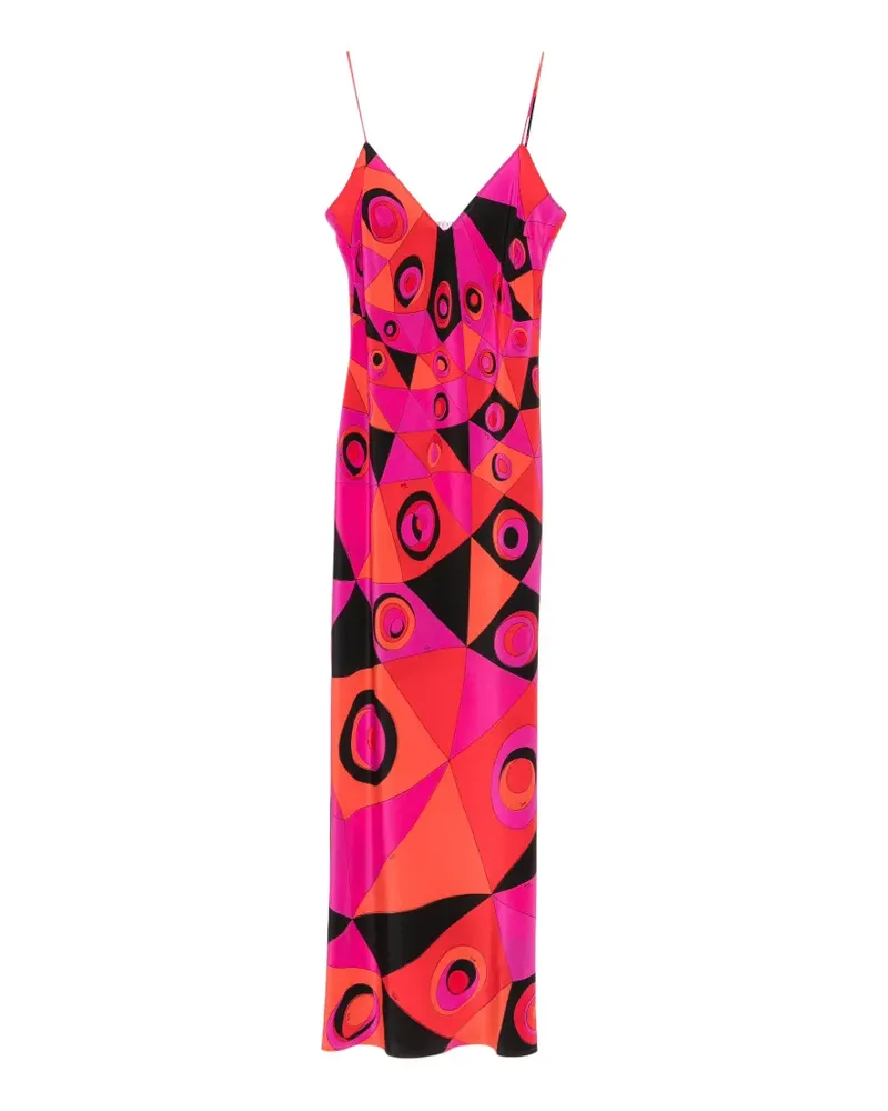Emilio Pucci occhi-print silk maxi dress - Rosa Rosa